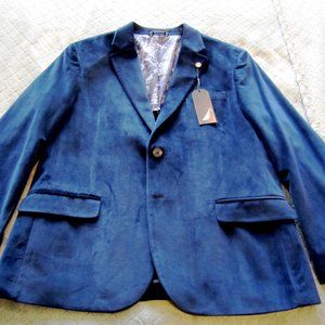 GORGEOUS MID-NIGHT BLUE/NAVY SUEDE DINNER JACKET-42S
